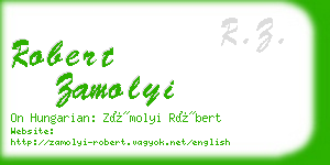 robert zamolyi business card